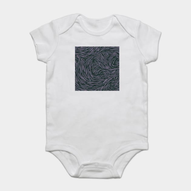 abstract lines coalesce colorful  pattern Baby Bodysuit by Darksavage